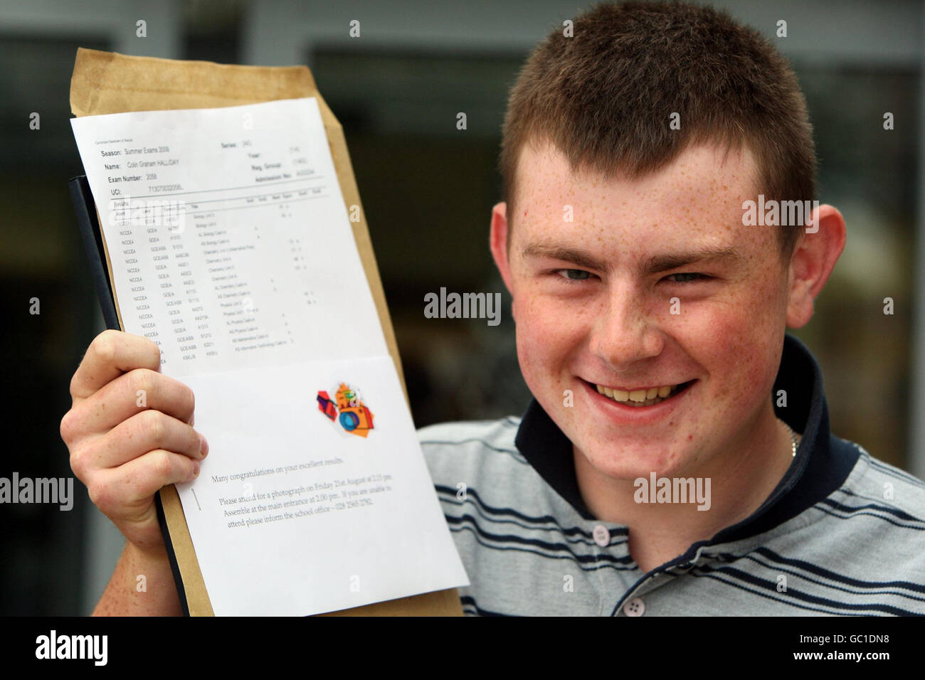 Colin halliday 3 grades ballymena academy in co antrim hires stock