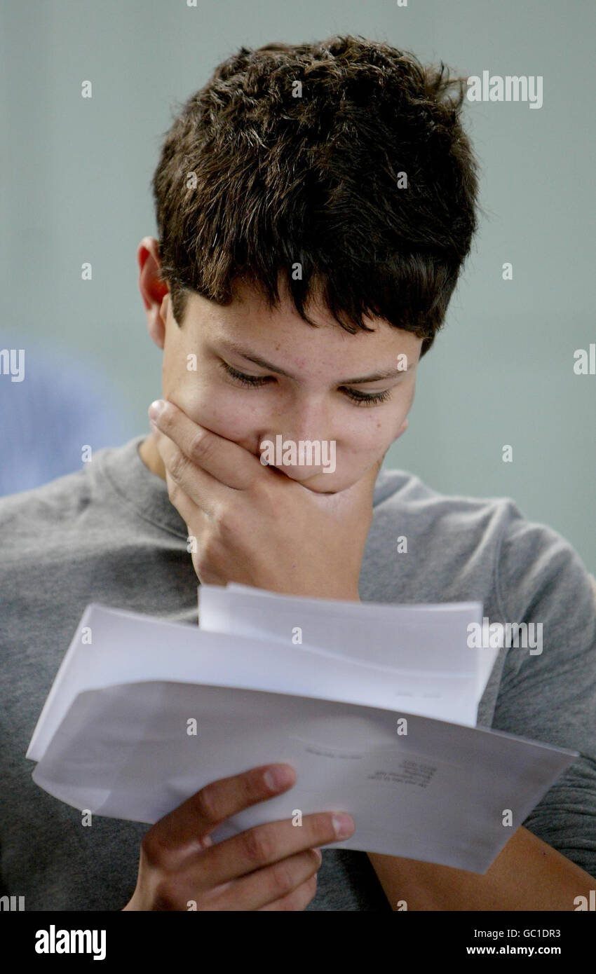 Holding up a level exam results hi-res stock photography and images - Alamy