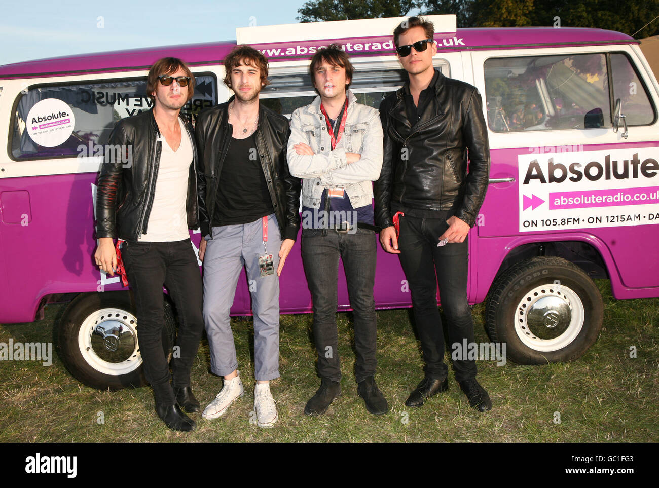 Jet backstage in the Absolute Radio VIP area during the Virgin Media V Festival at Hylands Park, Chelmsford, Essex. PRESS ASSOCIATION Photo. Picture date: Saturday August 22, 2009. Photo credit should read: PA Wire Stock Photo