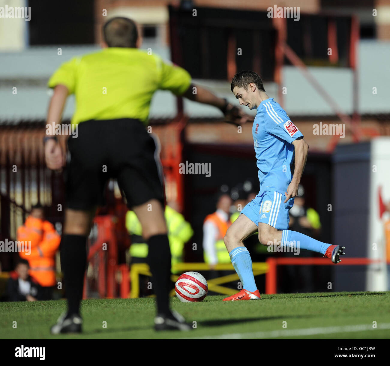 Soccer - Coca-Cola Football Championship - Bristol City v Middlesbrough - Ashton Gate. Middlesbrough's Adam Johnson scores from the penalty spot during the Coca-Cola Championship match at Ashton Gate, Bristol. Stock Photo