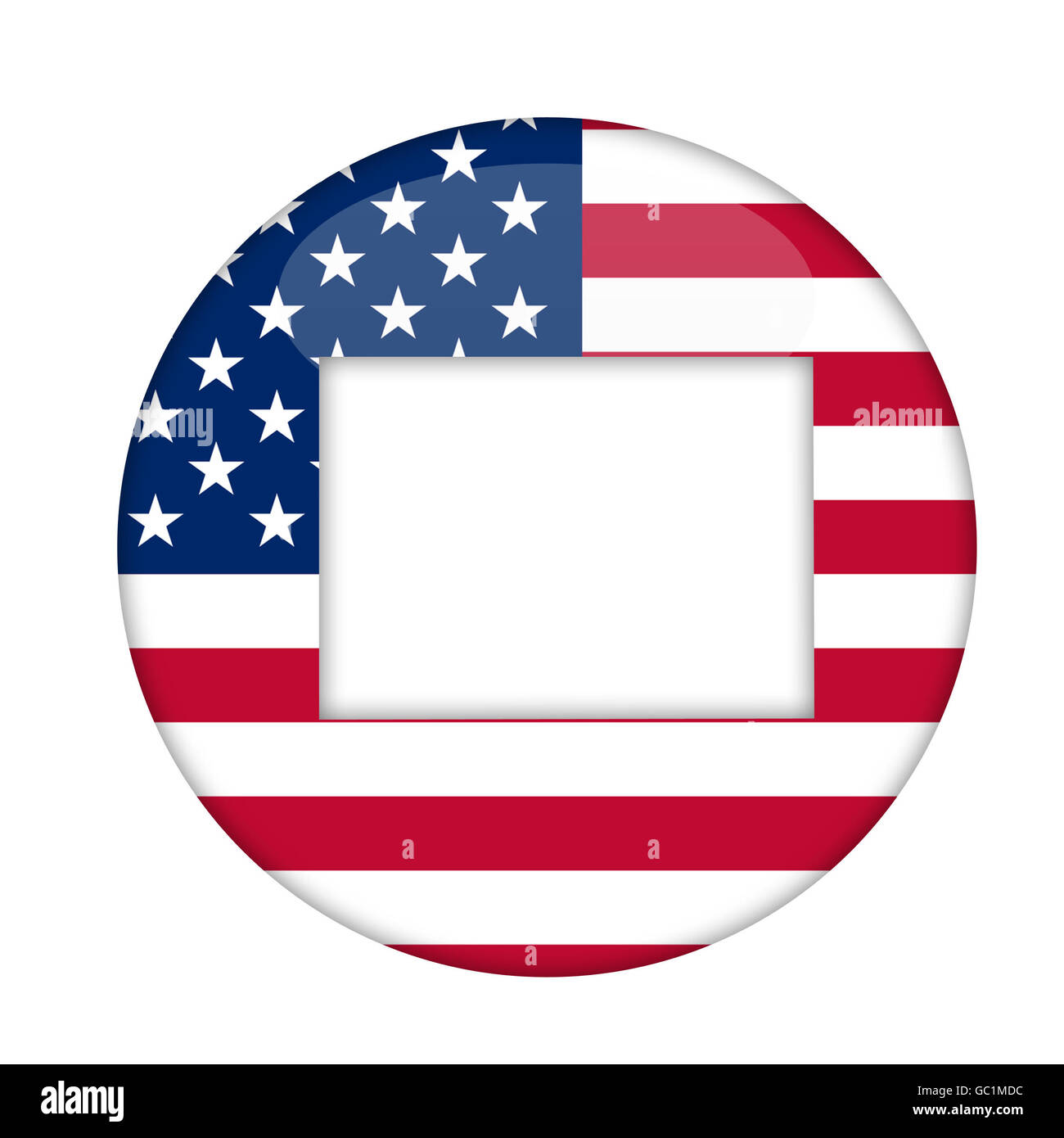 Connecticut state of America badge isolated on a white background. Stock Photo