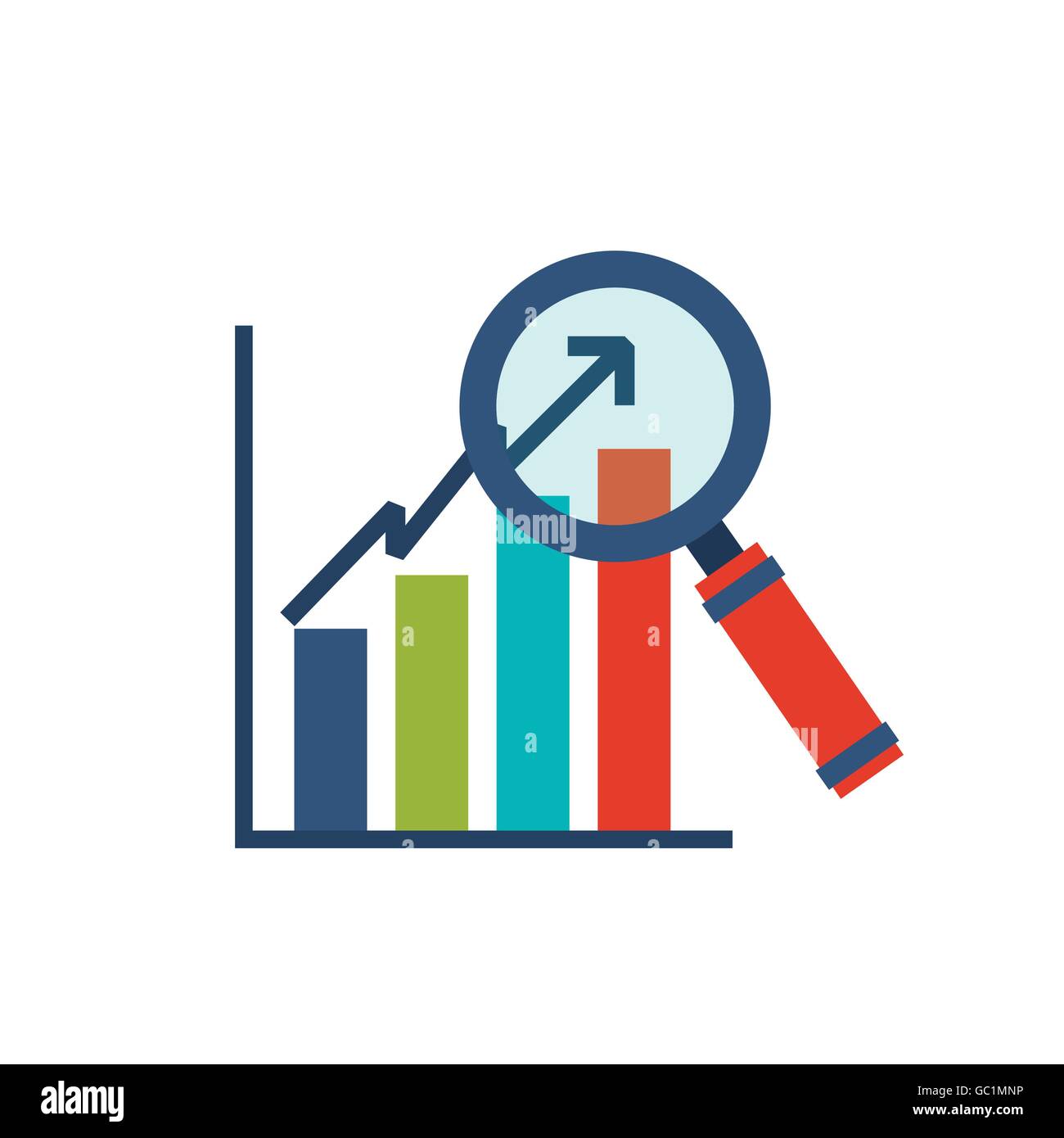 Bars and arrow design. Infographic concept. Vector graphic Stock Vector ...