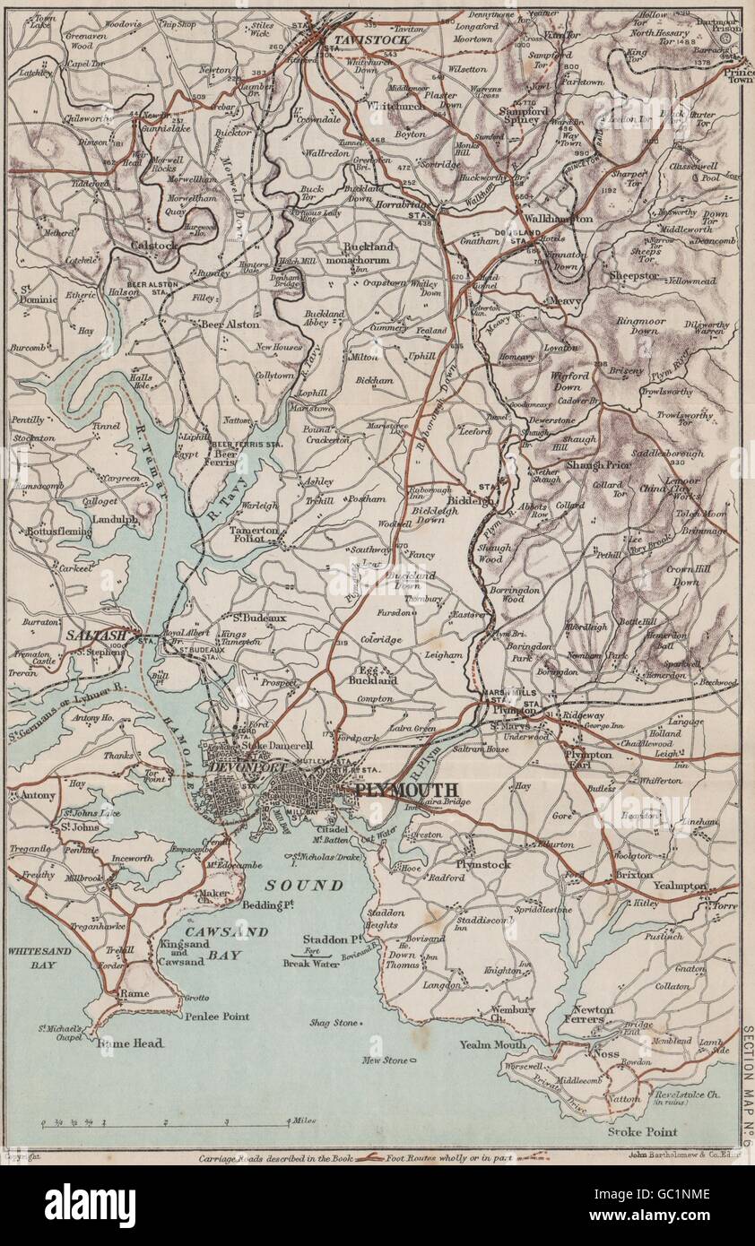 Street Map Of Tavistock Map Of Tavistock High Resolution Stock Photography And Images - Alamy