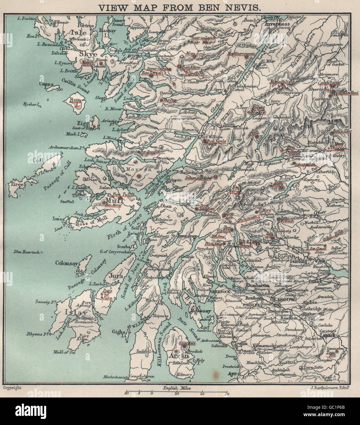 Ben Nevis Scotland Map
