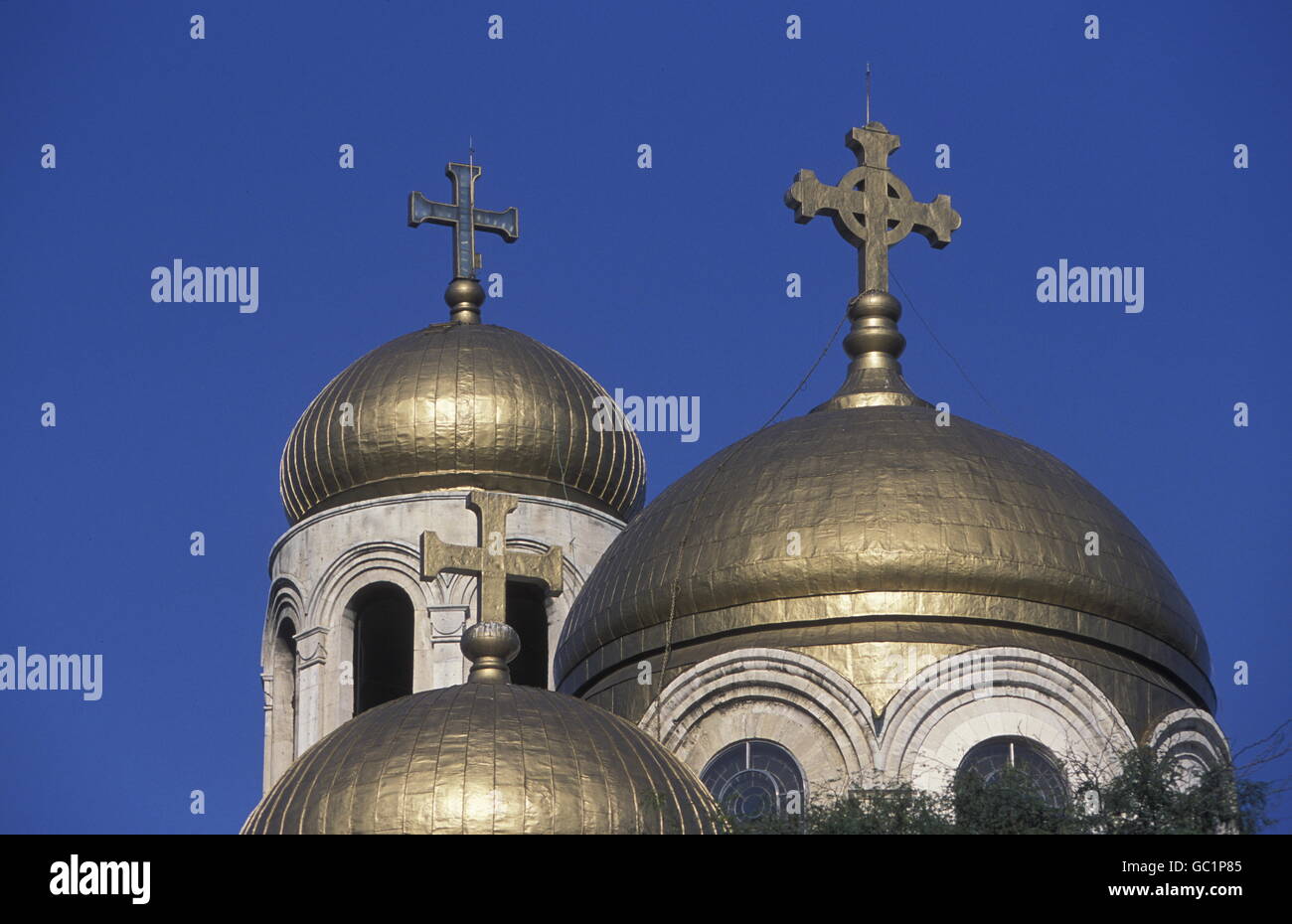 the Cathedral in the city centre of Varna on the Blacksea in Bulgaria in east Europe. Stock Photo