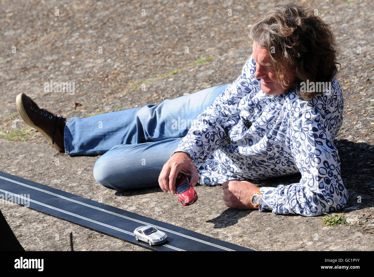 James May Scalextric World Record Attempt High Resolution Stock