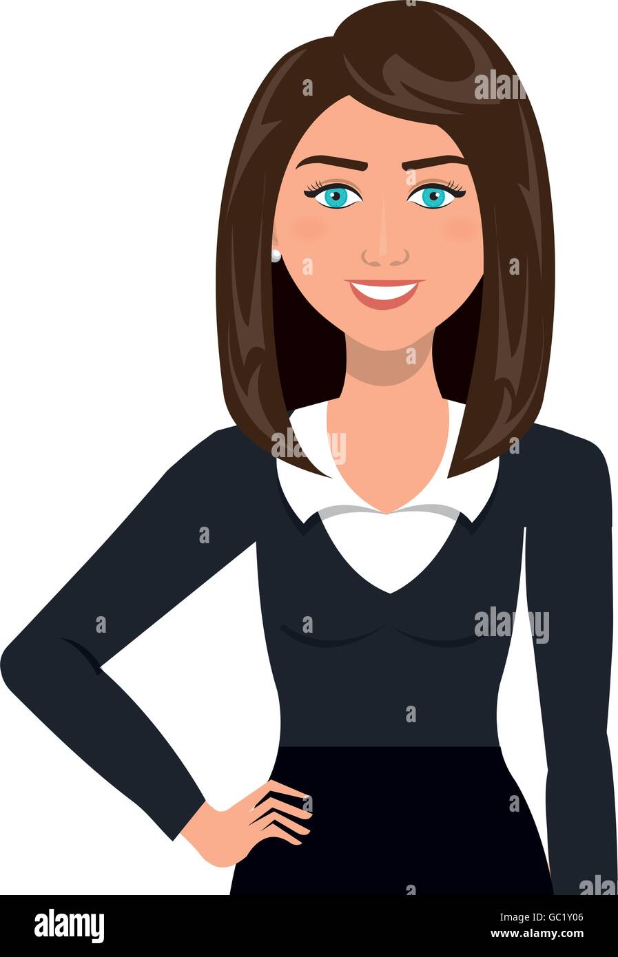 Business woman with elegant suit cartoon Stock Vector Image & Art - Alamy