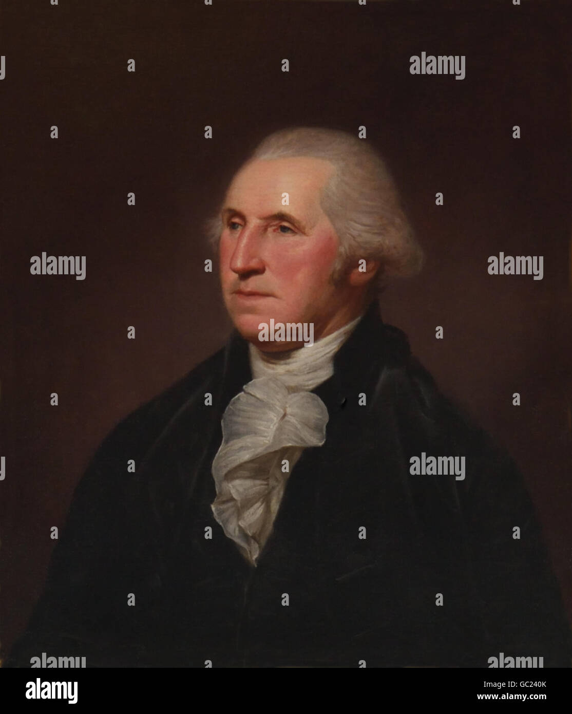 George Washington portrait, 1795, by Charles Wilson Peale, oil on canvas Stock Photo