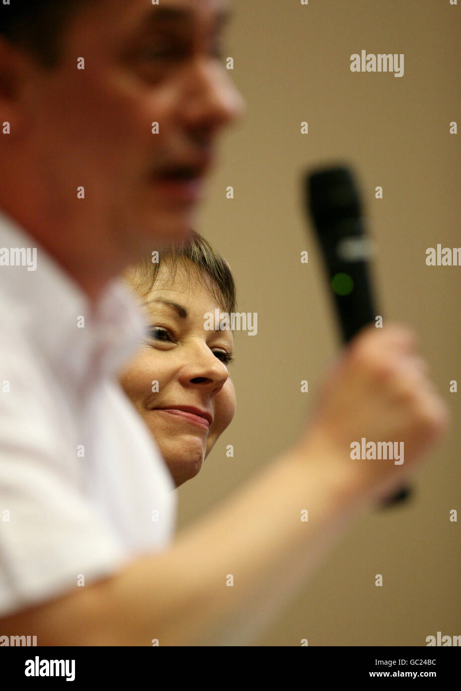 Dr Caroline Lucas MEP, takes part in a panel session at the Green Party