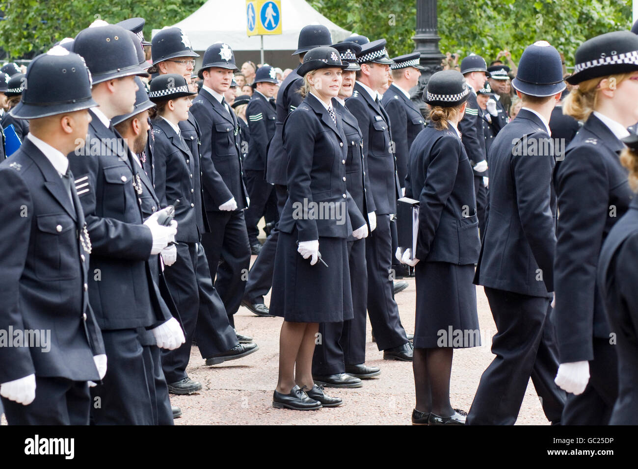 Parade of the Metropolitan Police Officers on the Mall London England Stock Photo