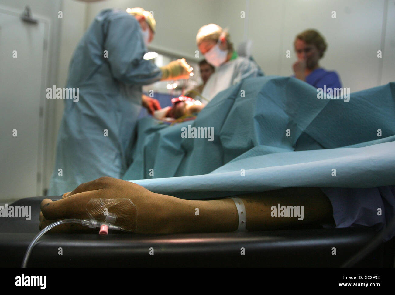 Camp Bastion field hospital Stock Photo