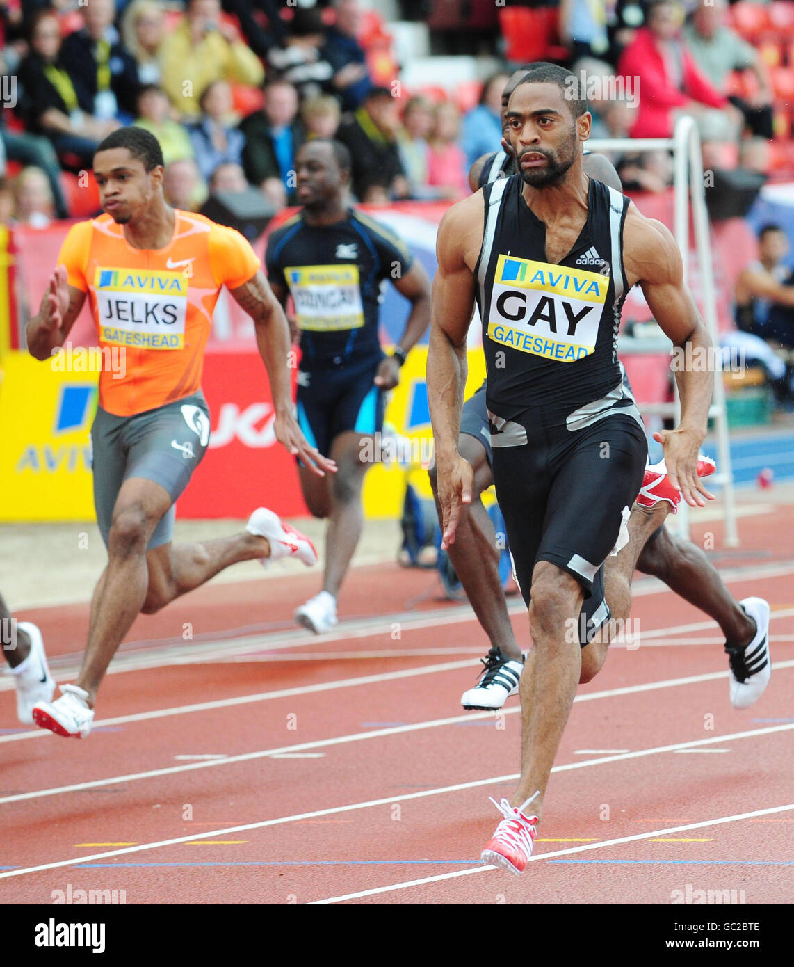 Athletics Aviva British Grand Prix Gateshead Stadium Stock Photo Alamy
