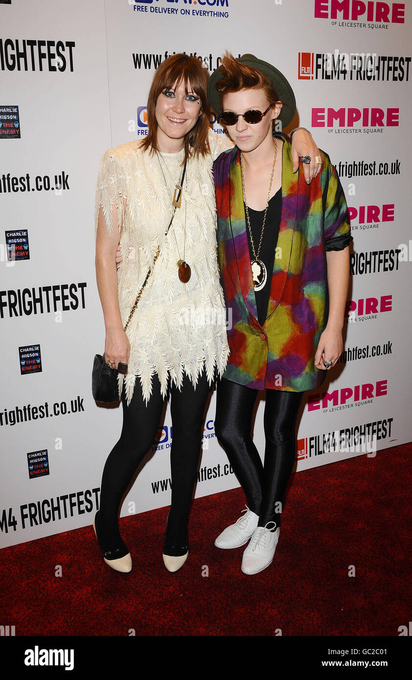 Mickey O'Brien (left) and Elly Jackson arrive for the Film4 Frighfest ...