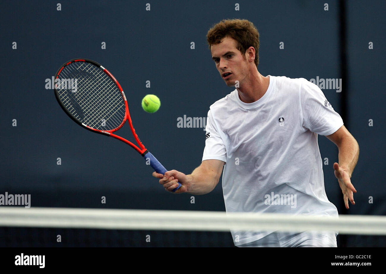 Great Britain's Andy Murray during a training session at Flushing Meadows, New York. Stock Photo