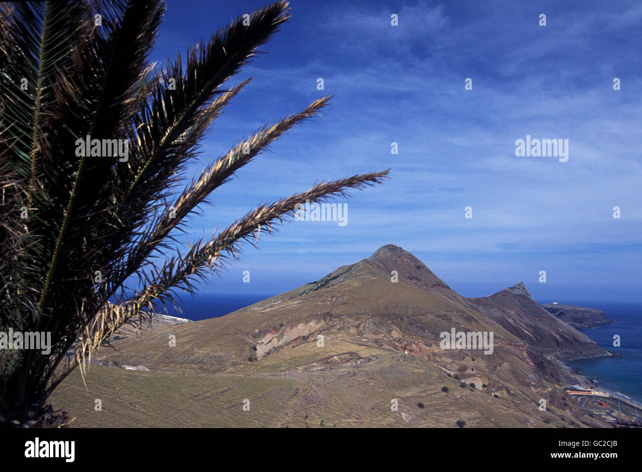 the coast on the Island of Porto Santo ot the Madeira Islands in the Atlantic Ocean of Portugal