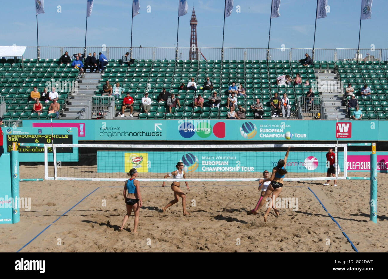 Beach Volleyball English Masters Day One Blackpool Stock Photo