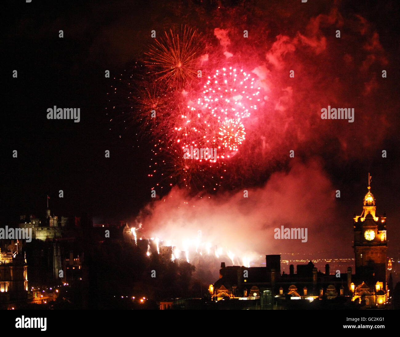 A fireworks display from Edinburgh Castle marks the end of the
