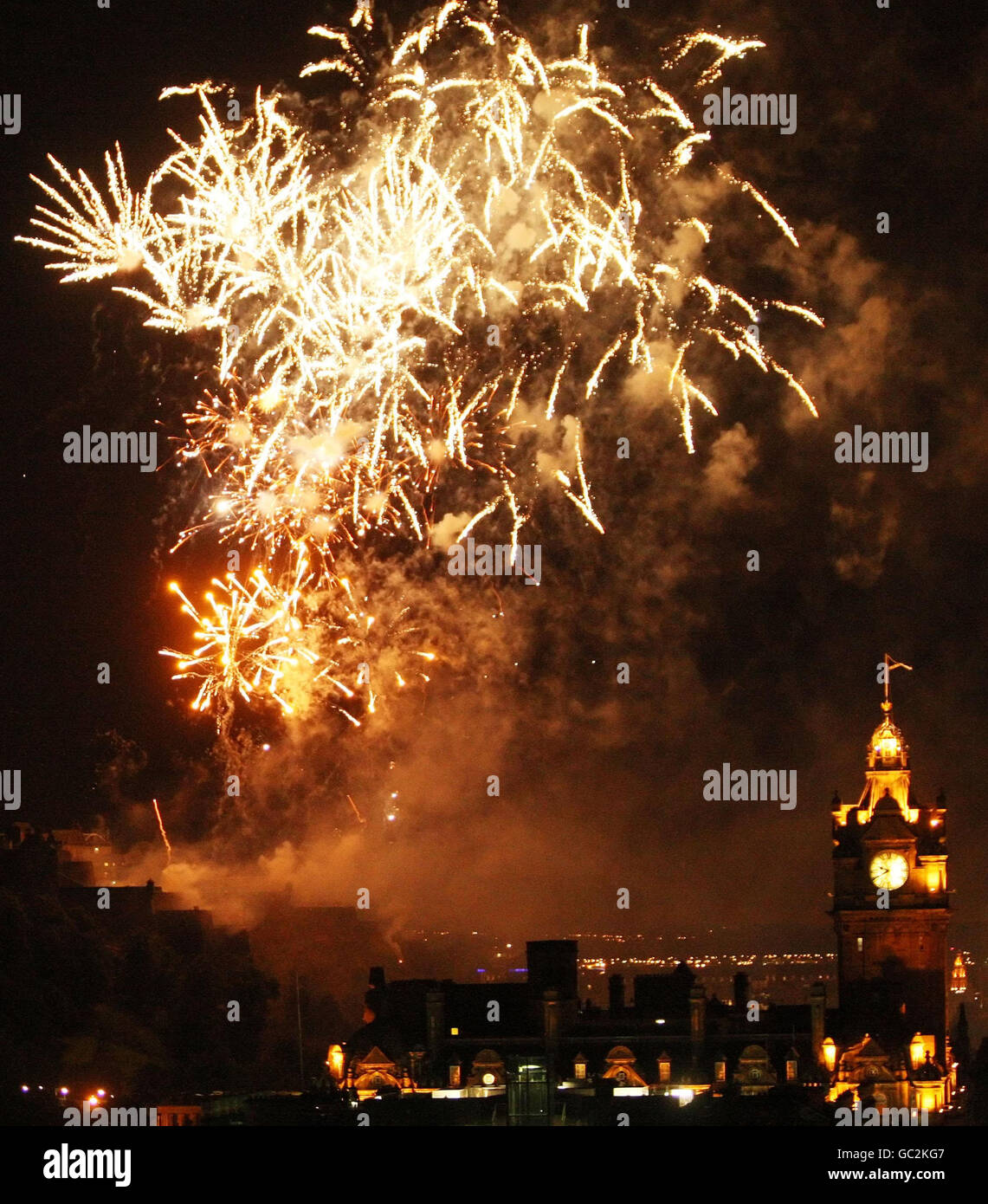 A fireworks display from Edinburgh Castle marks the end of the