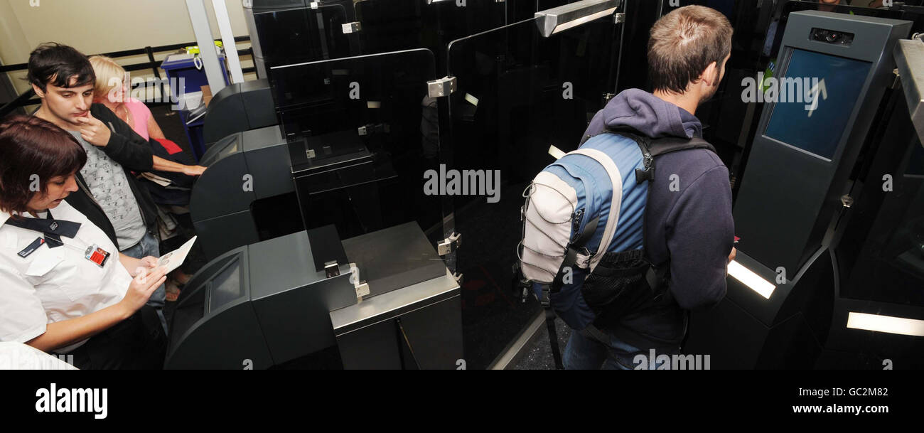 New passport control at Bristol Airport Stock Photo Alamy