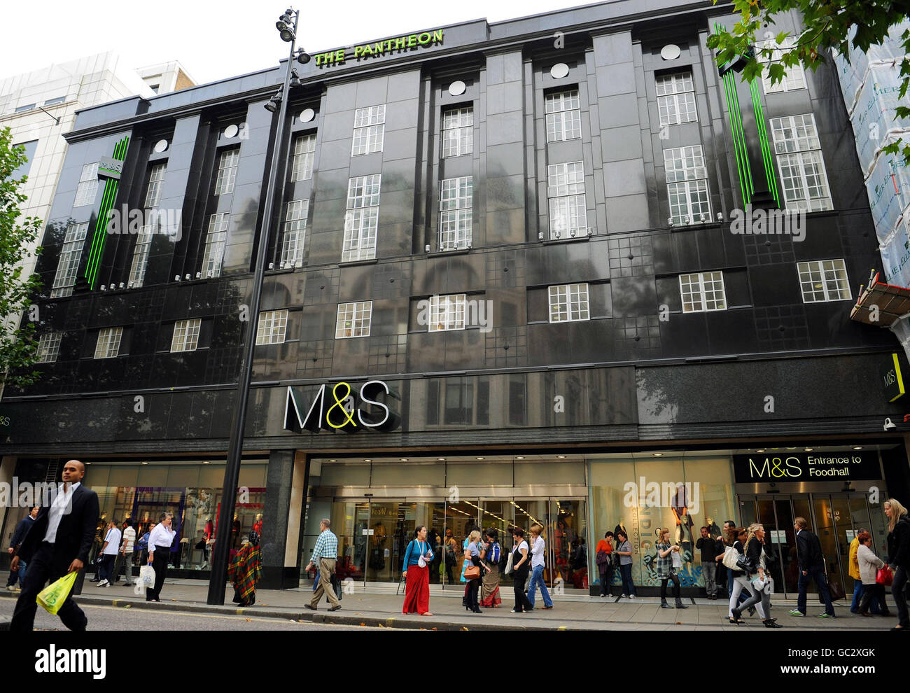 M & S London store listed. The Marks & Spencer's Pantheon store on London's Oxford Street which has been granted Grade II listed status. Stock Photo