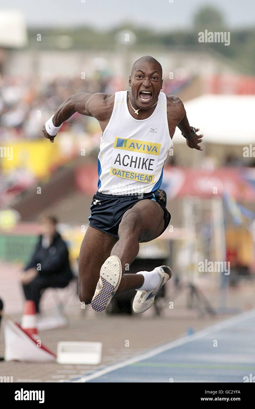 Athletics aviva british grand prix 2009 gateshead international stadium hires stock photography