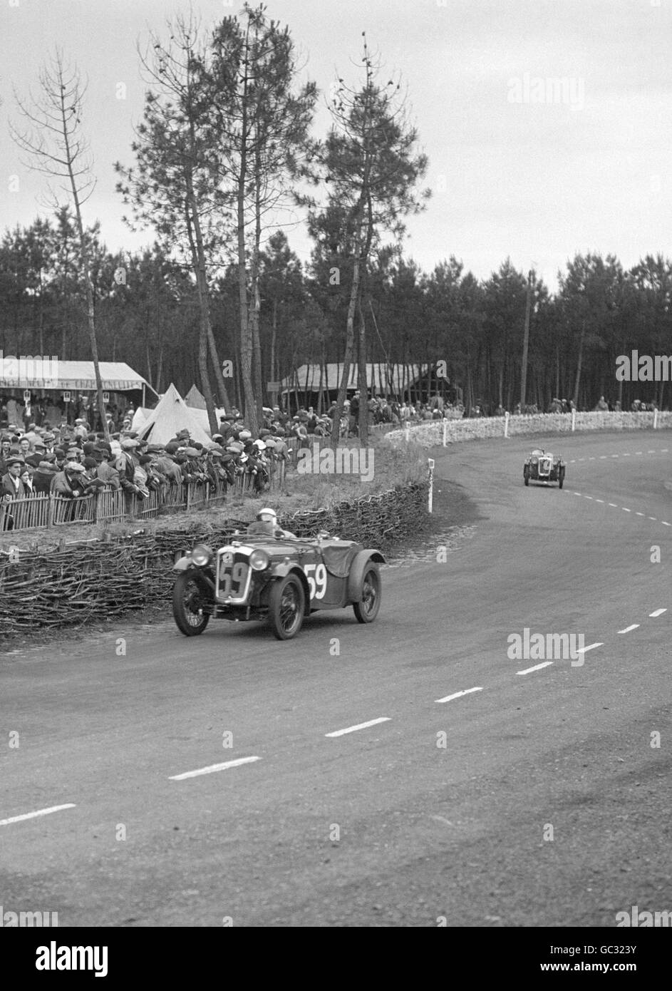 Motor Racing - Le Mans 24 Hour Race. Charles Dodson in his Austin 7 Speedy (no.59) during the Le Mans 24 Hour Race. Stock Photo