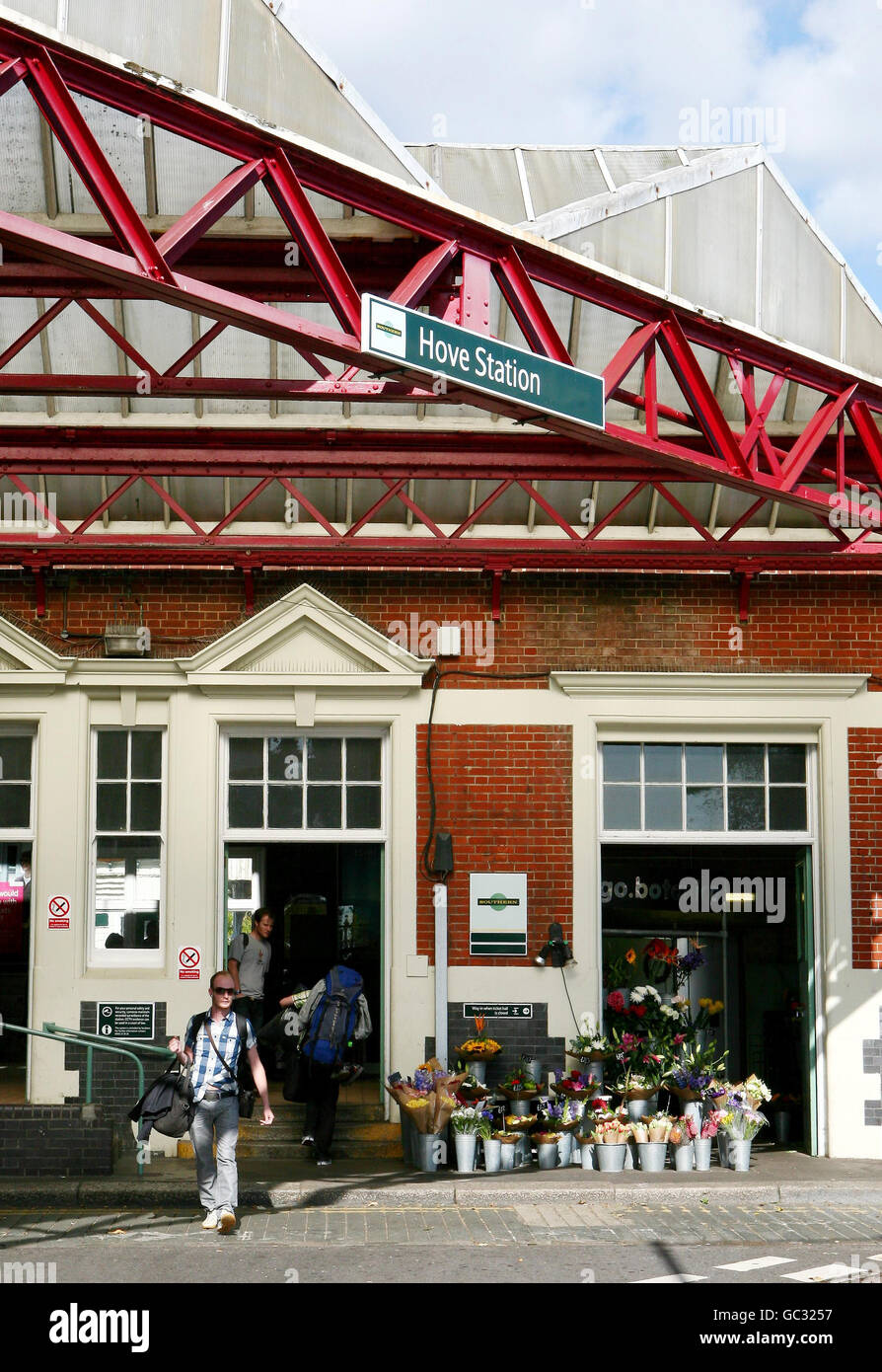 A general view of Hove Railway Station in East Sussex, where Jonathan