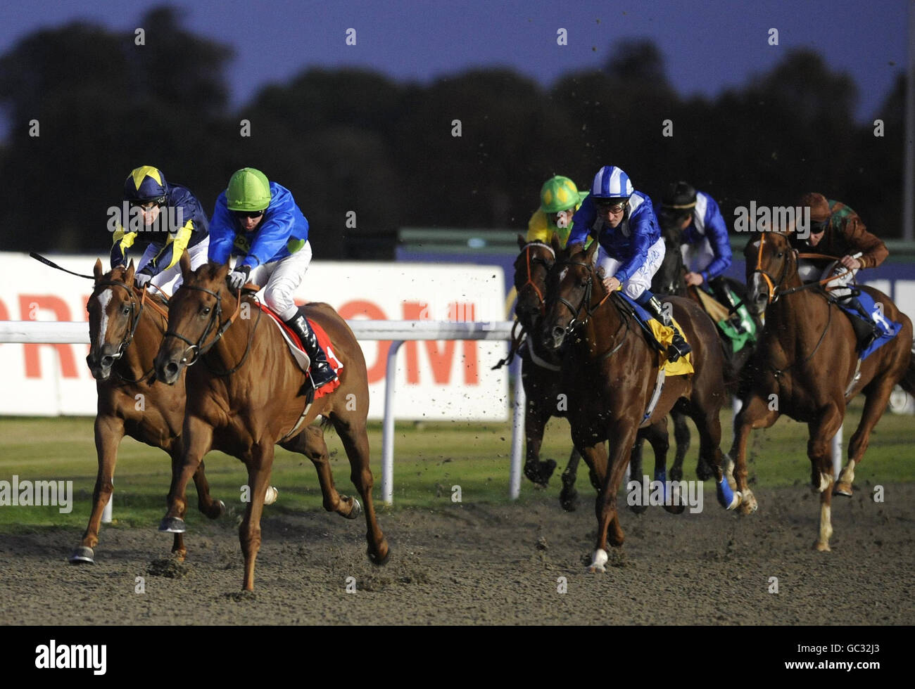 Horse Racing - Kempton Park Racecourse Stock Photo