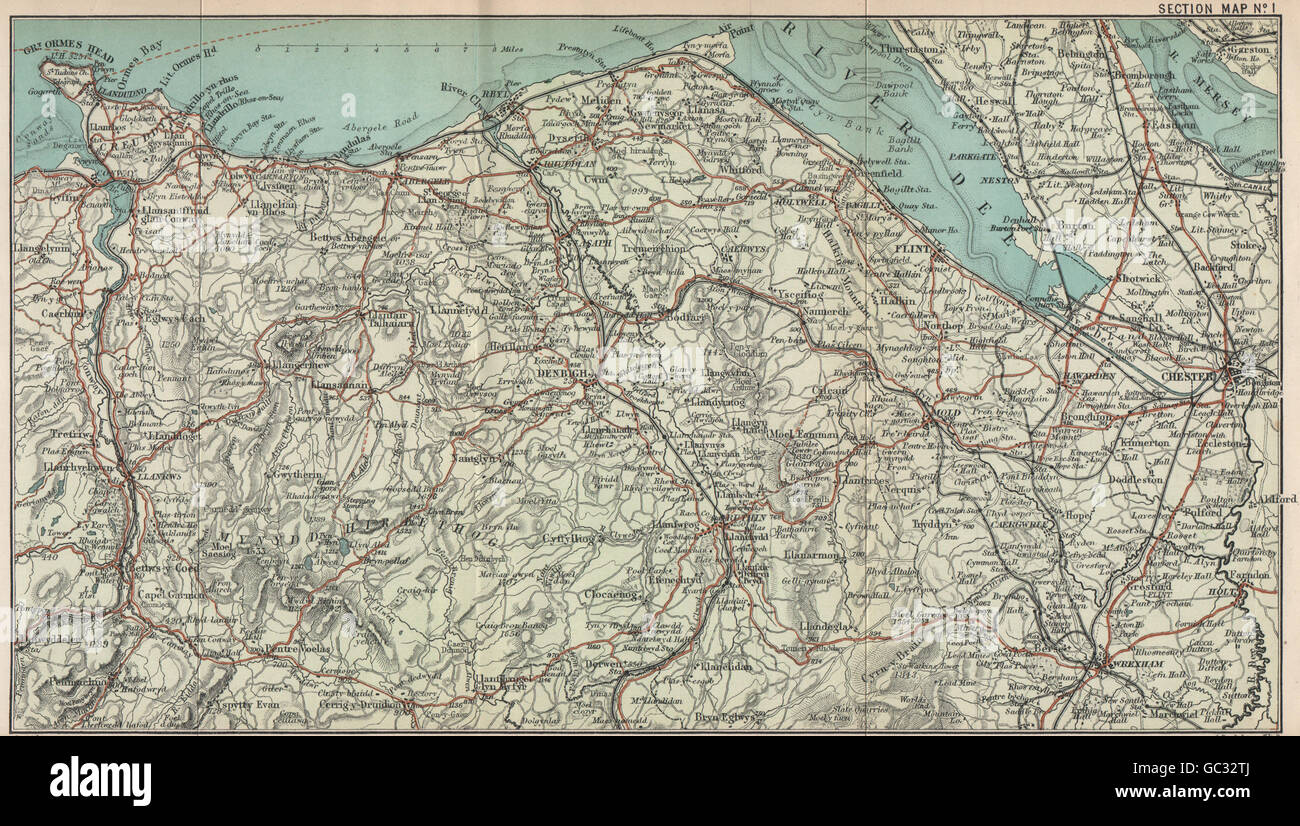 FLINTSHIRE DENBIGHSHIRE Deeside Chester Mynydd Hiraethog Denbigh Moors