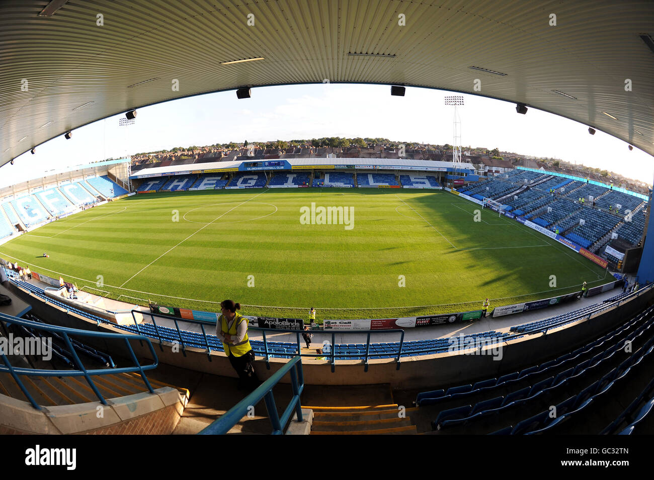 General view of the Priestfield Stadium, home of Gillingham FC Stock Photo