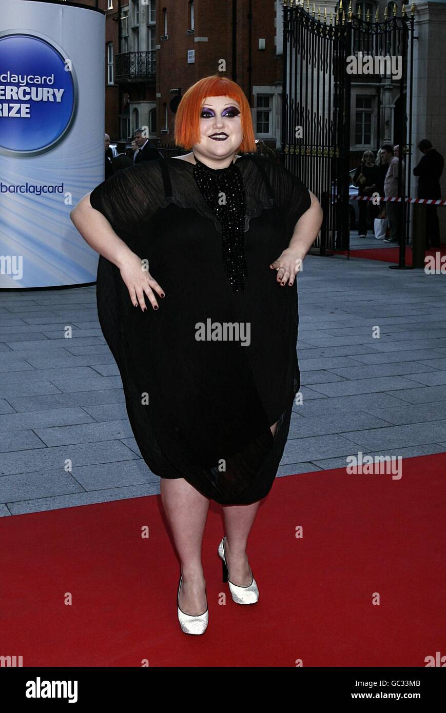 Beth Ditto arriving for the 2009 Barclaycard Mercury Prize at the Grosvenor House Hotel, Park Lane. Stock Photo