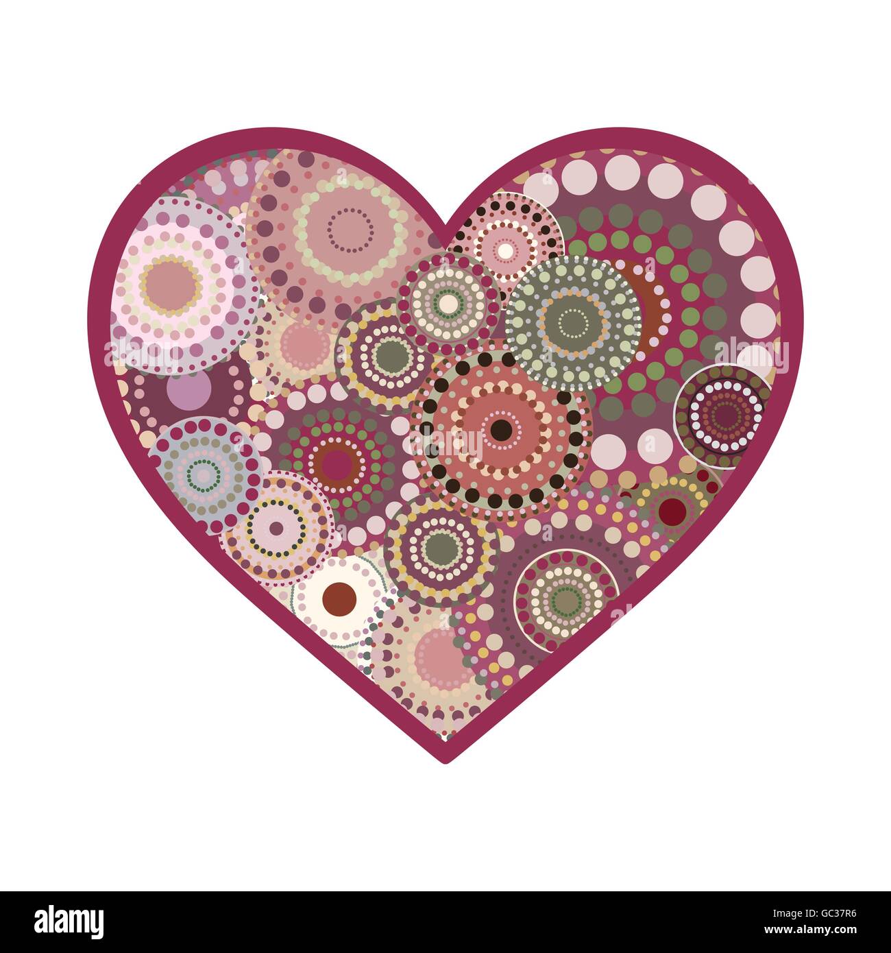 Vector romance vintage heart greeting card Stock Vector Image & Art - Alamy