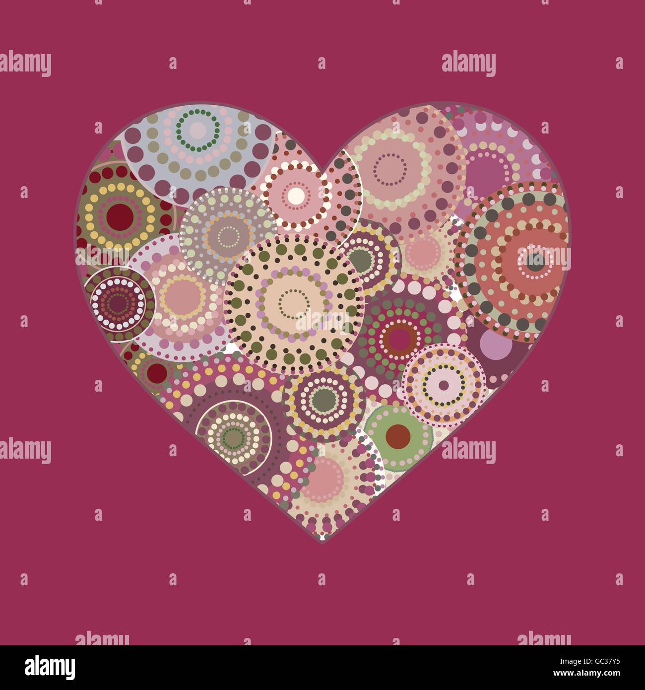 Vector vintage heart greeting card Stock Vector Image & Art - Alamy