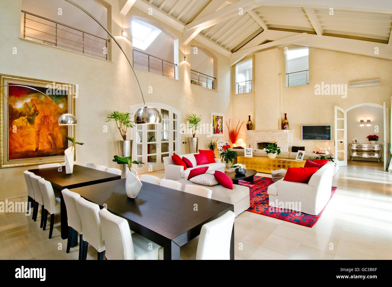 Modern home interior, living room Stock Photo