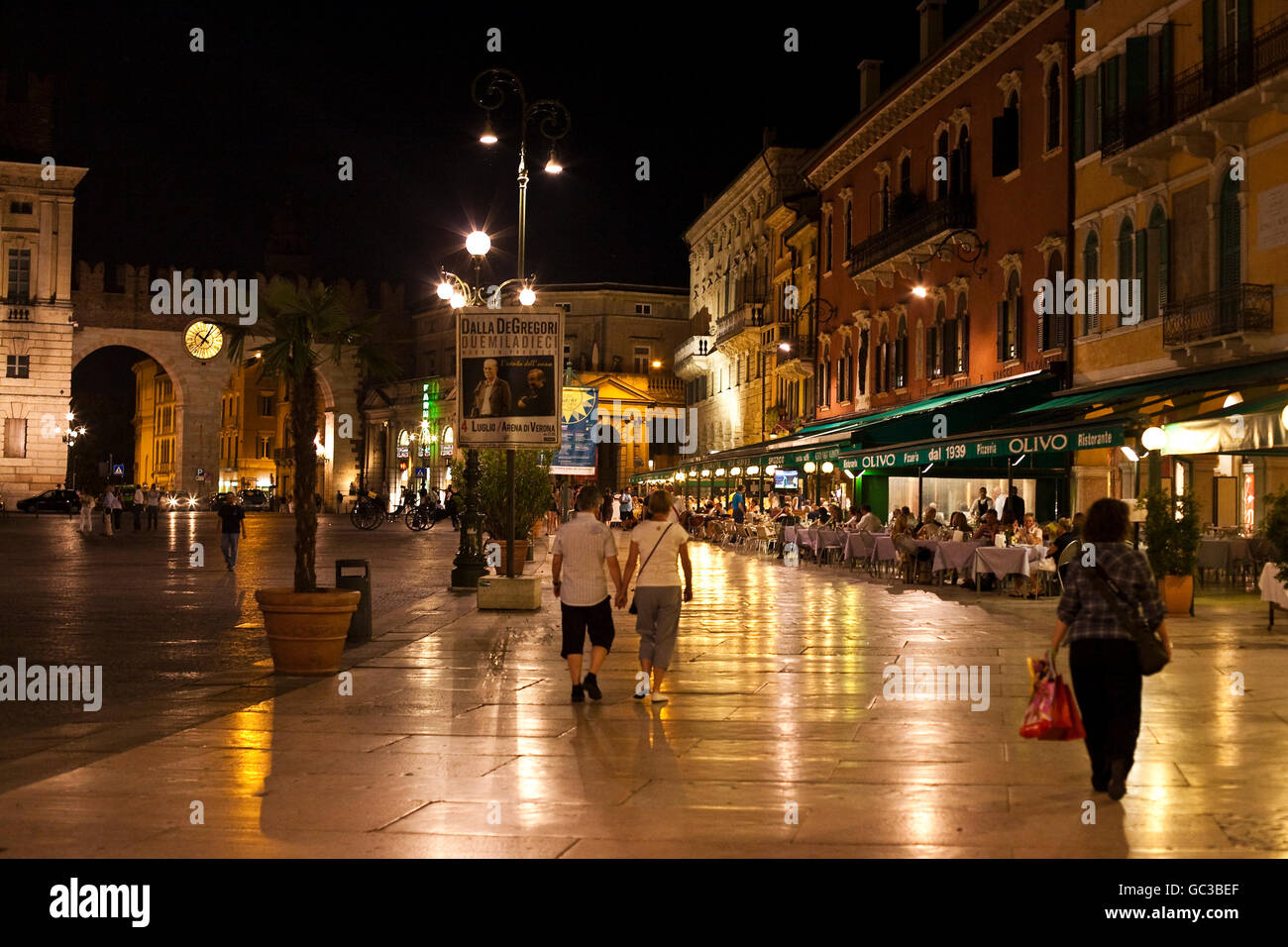 Piazza Bra, Verona, Italy, Europe Stock Photo
