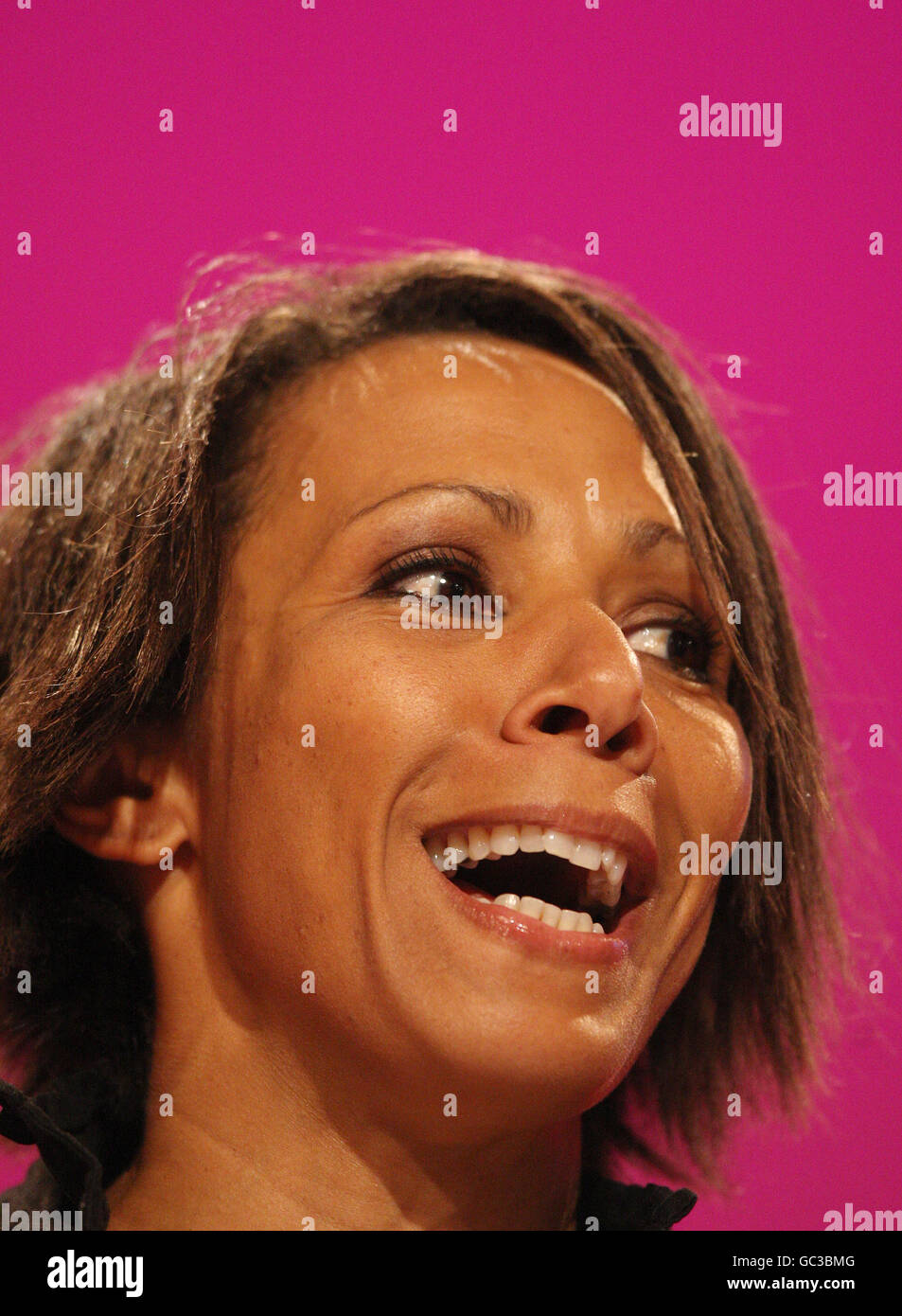 Dame Kelly Holmes speaks at the Labour Party Conference at The Brighton Centre, Brighton, East Sussex. Stock Photo