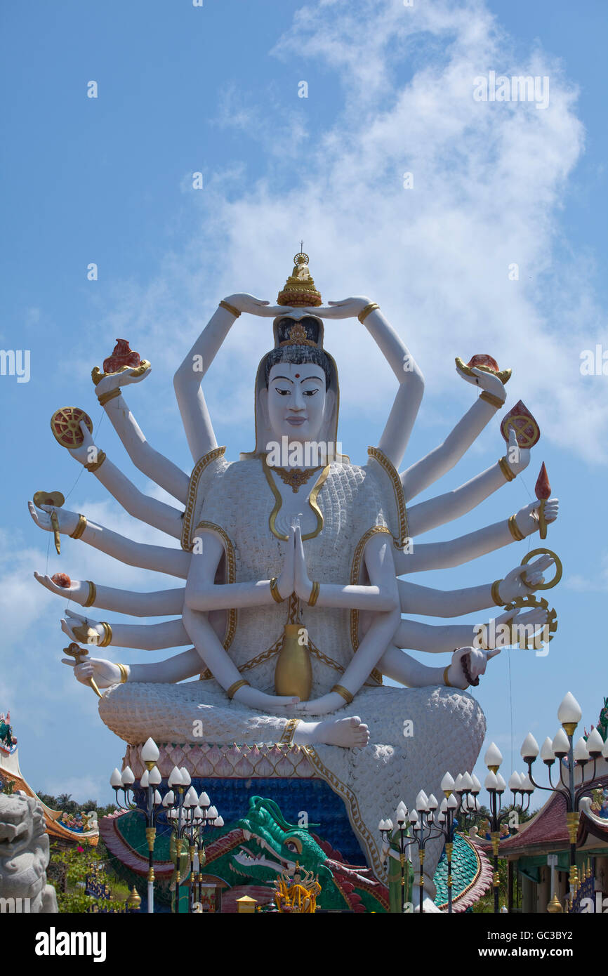 Buddha statue in the Big Buddha temple, Po Phut, Koh Samui, Surat Thani Province, Thailand, Asia Stock Photo