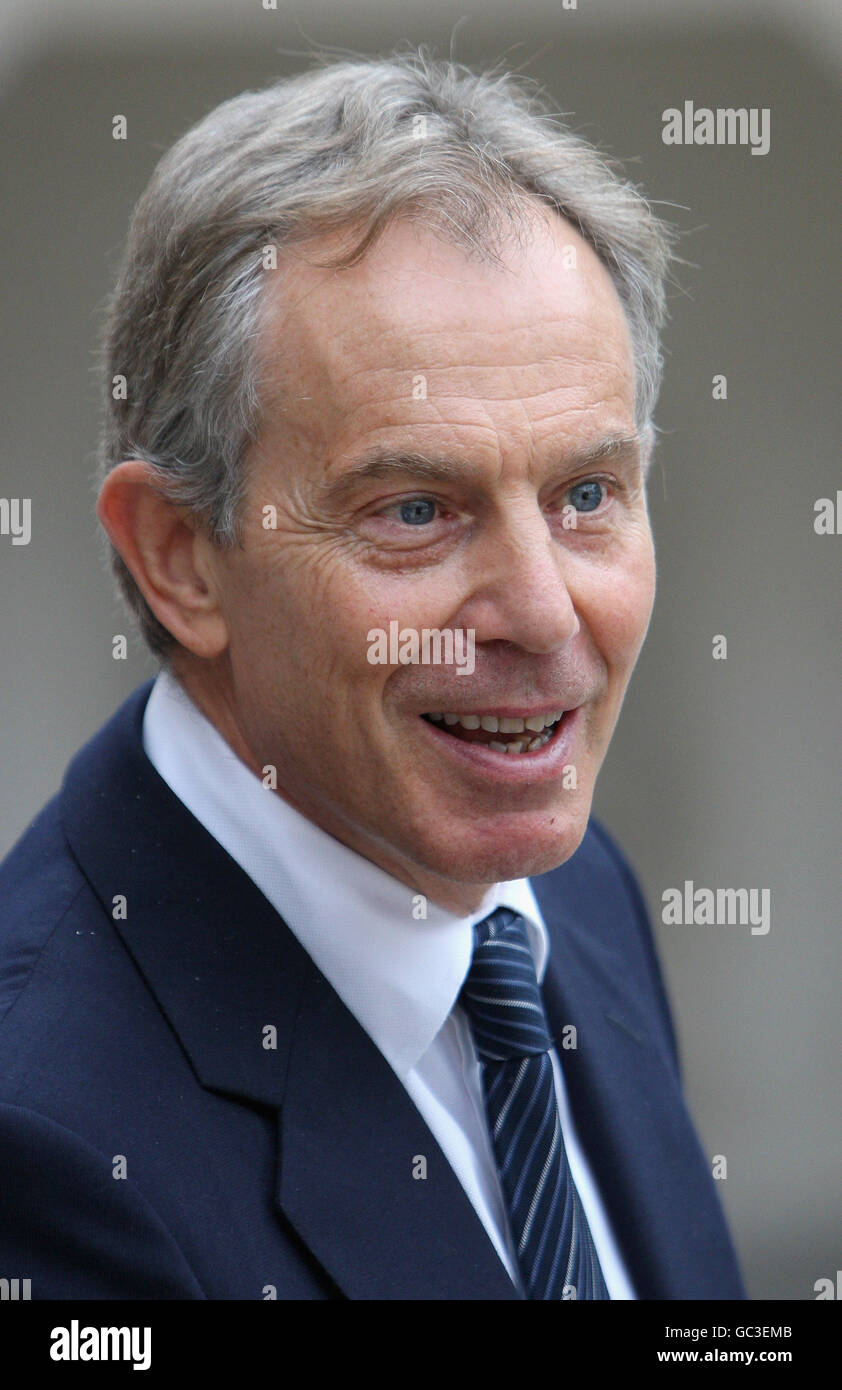 Former Prime Minister Tony Blair during a reception at the Guildhall in London following the service of commemoration at St Paul's Cathedral honouring UK military and civilian personnel who served in Iraq. Stock Photo