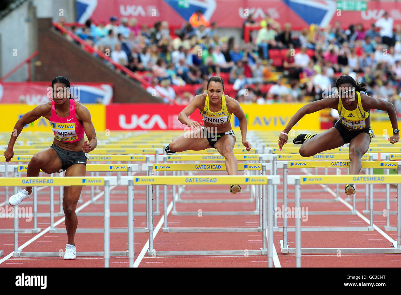 Athletics Aviva British Grand Prix Gateshead Stadium Stock Photo Alamy