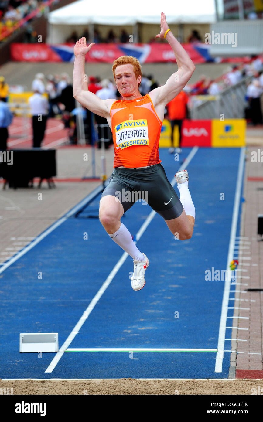 Great Britain's Greg Rutherford during the Men's Long Jump Stock Photo ...