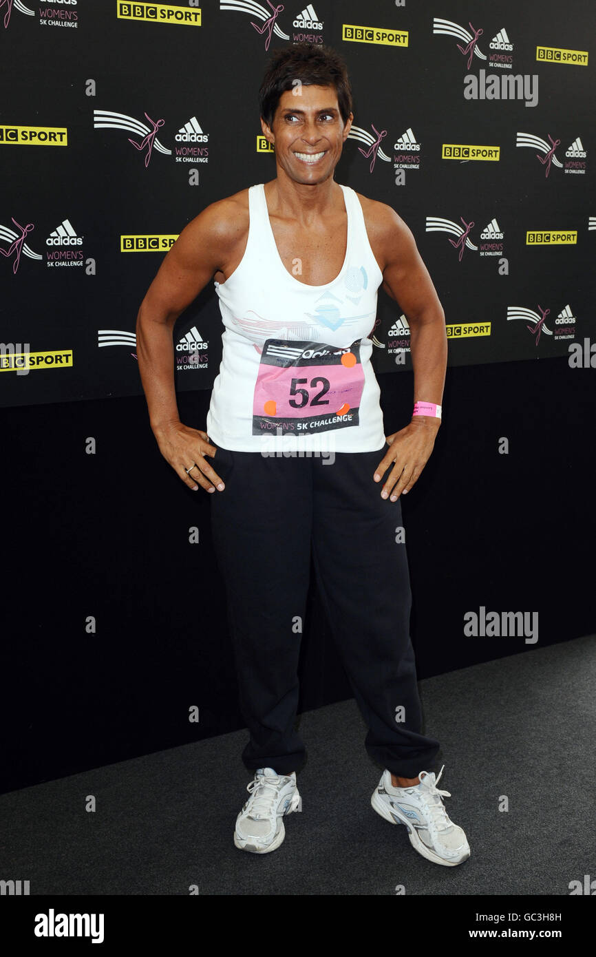 . Fatima Whitbread at the Adidas Women's 5k Challenge, in Hyde Park, London. Stock Photo