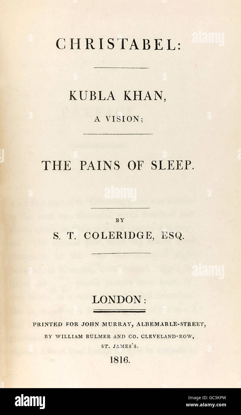 Xanadu kubla khan hires stock photography and images Alamy