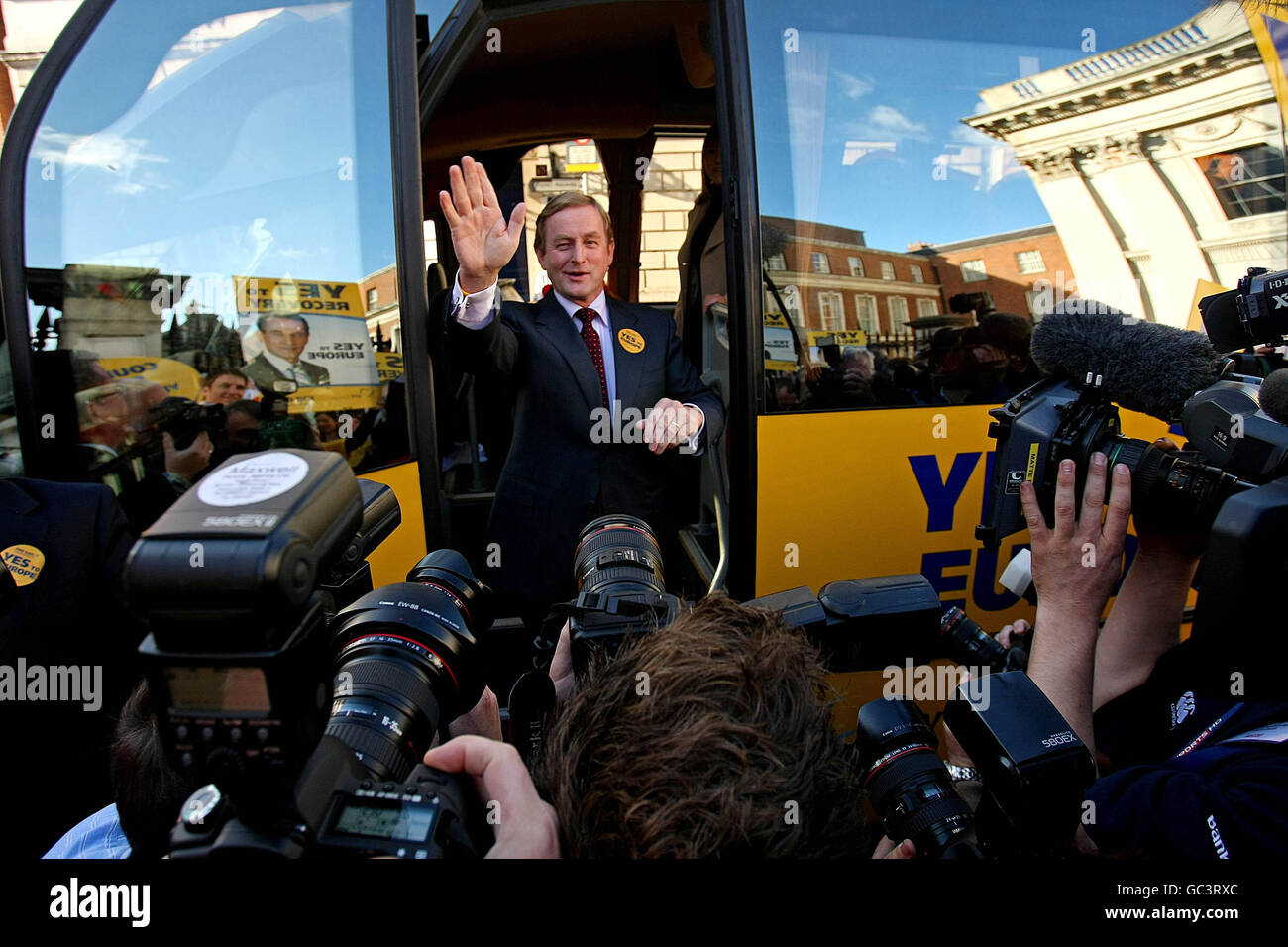 Fine Gael Leader Enda Kenny at Dublin Castle, after Ireland paved the ...