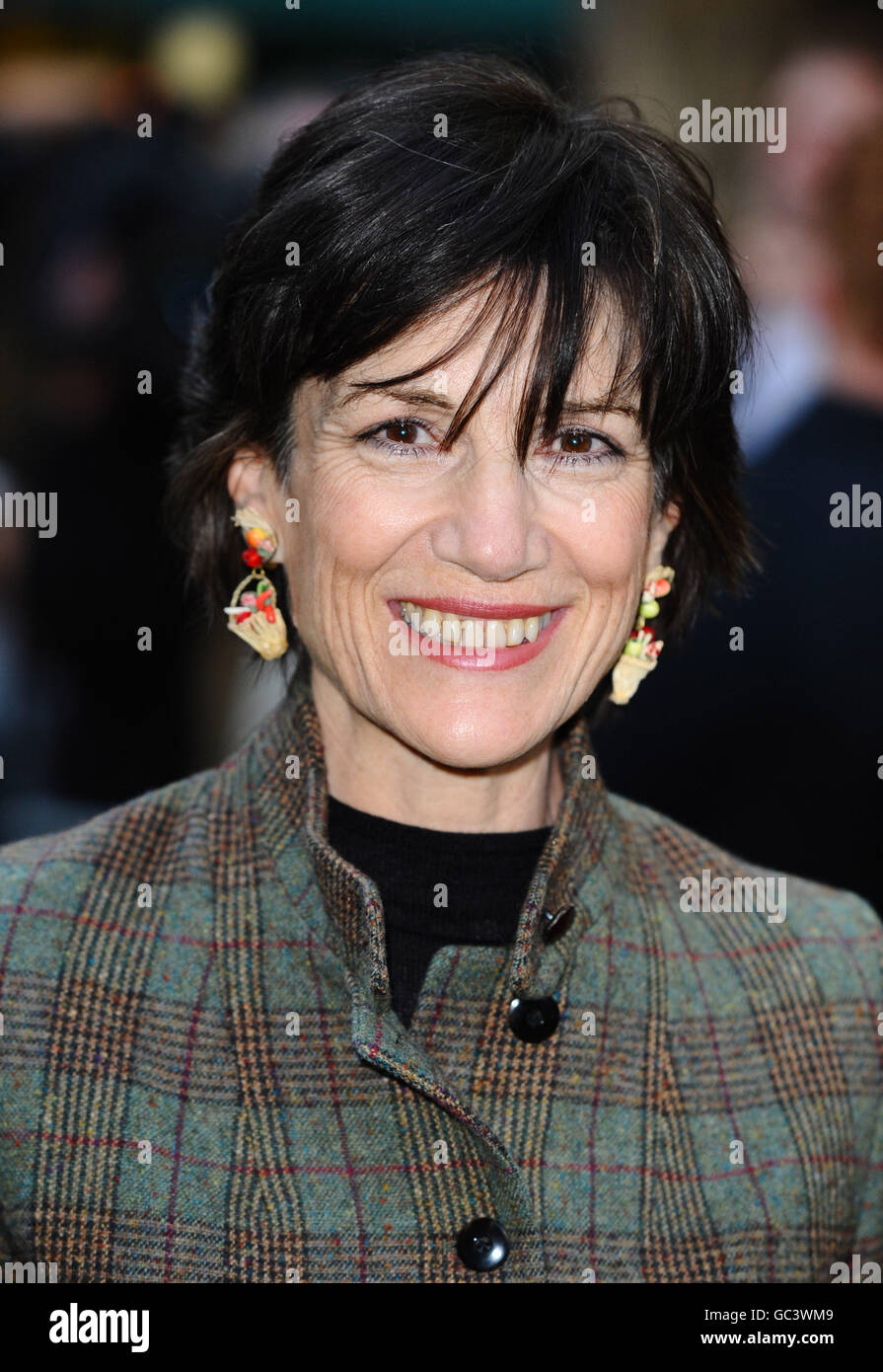Harriet Walter arriving at the premiere of 'Morris, A Life With Bells