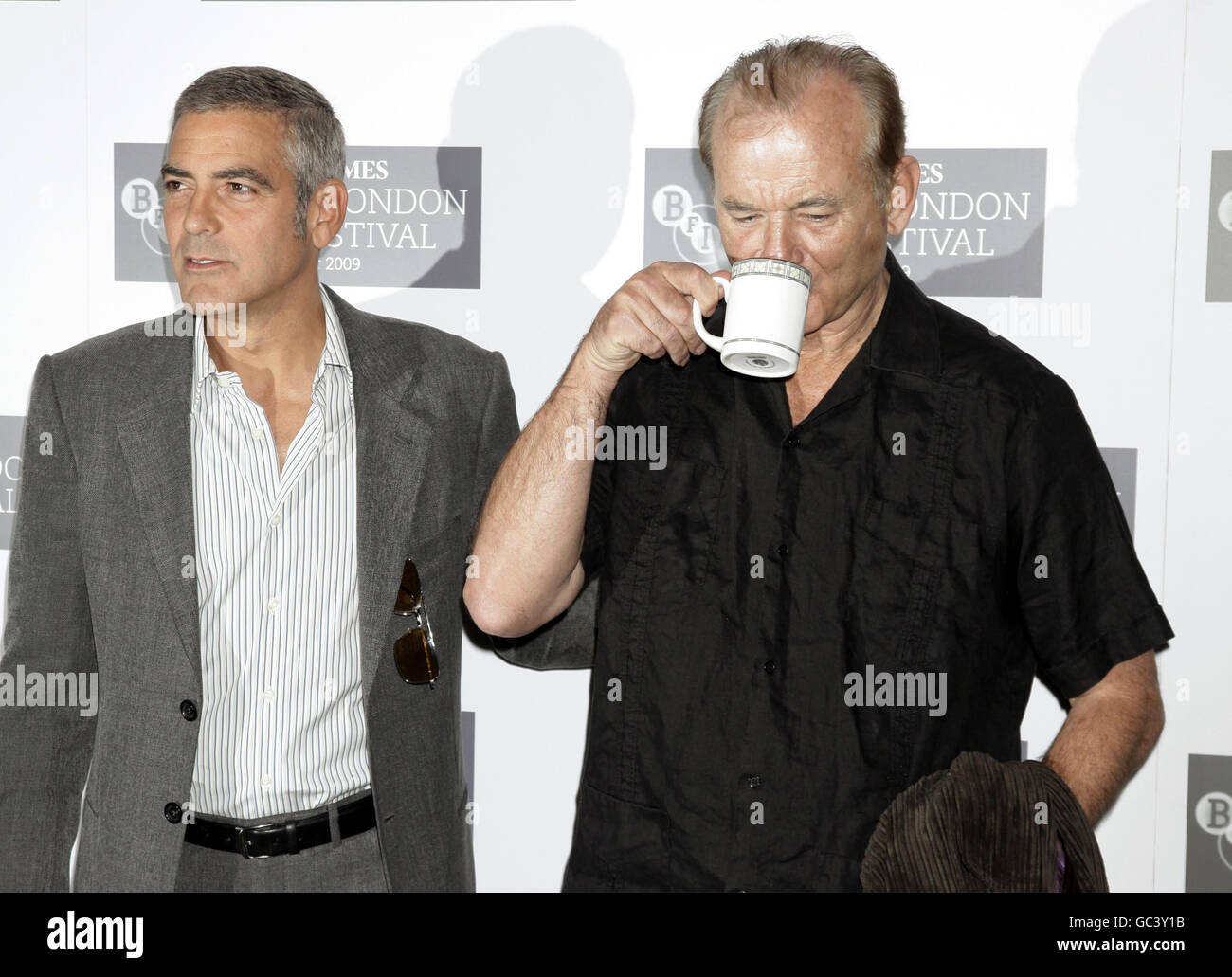 Clooney (left) and Bill Murray during a photocall for 'Fantastic