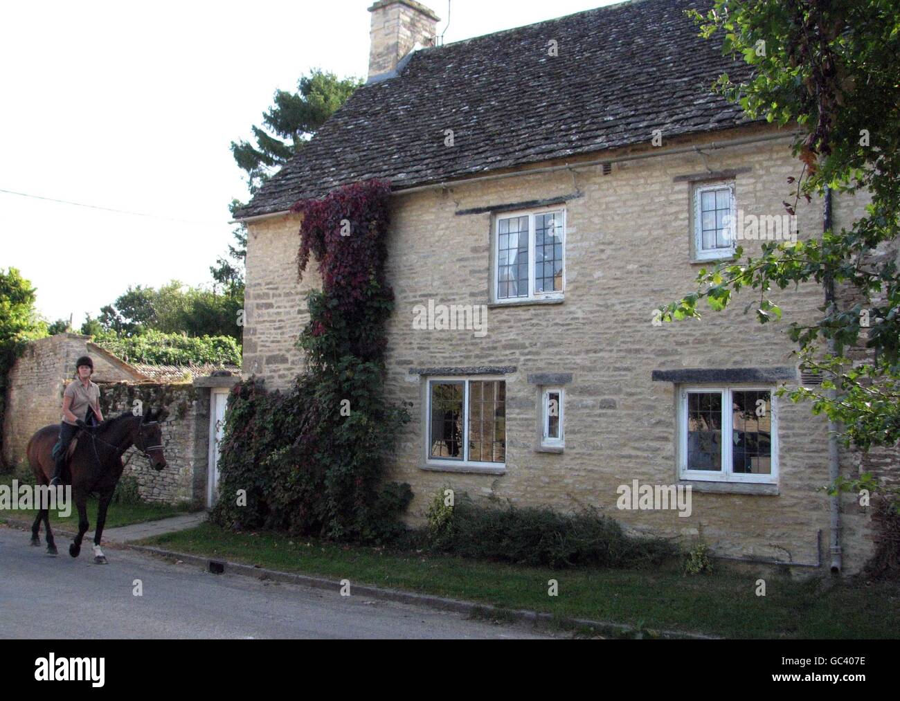 A house in Asthall Burford, Oxfordshire, a property connected to Baroness Scotland. Stock Photo