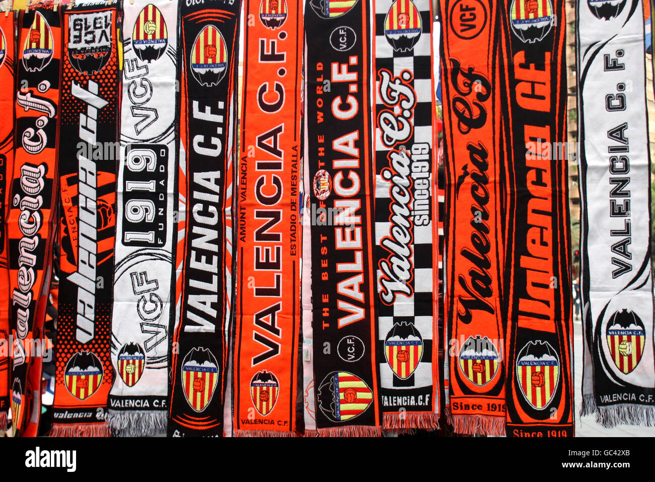 Écharpe Officielle Valencia CF - Écharpe Mixte Senyera 140x20cm En Laine Acrylique