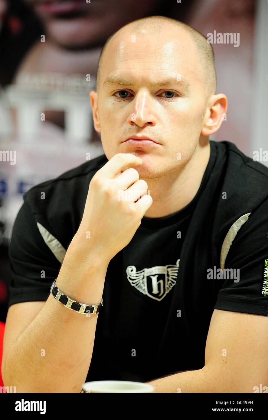 Boxing - Ricky Hatton Press Conference - Britannia Stadium. Matthew Hatton's during a press conference promoting his fight against Lovemore Ndou Stock Photo