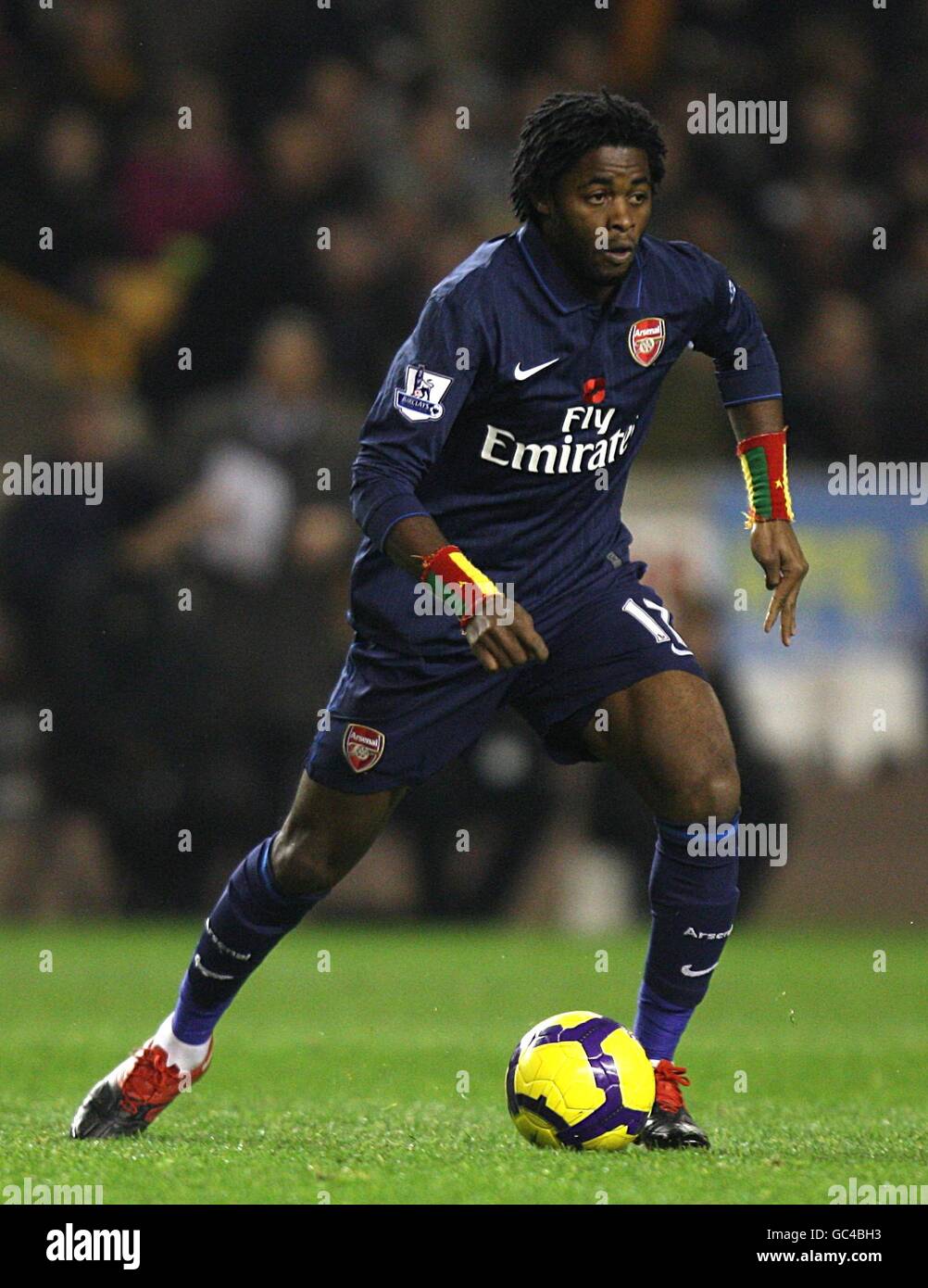 Soccer - Barclays Premier League - Wolverhampton Wanderers v Arsenal - Molineux. Alexandre Song Billong, Arsenal Stock Photo