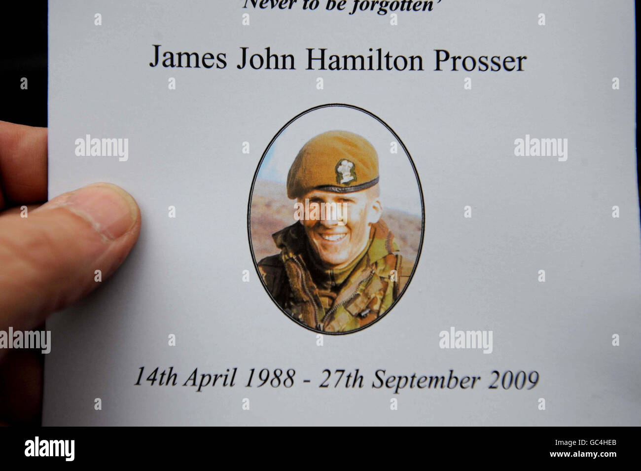 Private James Prosser funeral Stock Photo Alamy